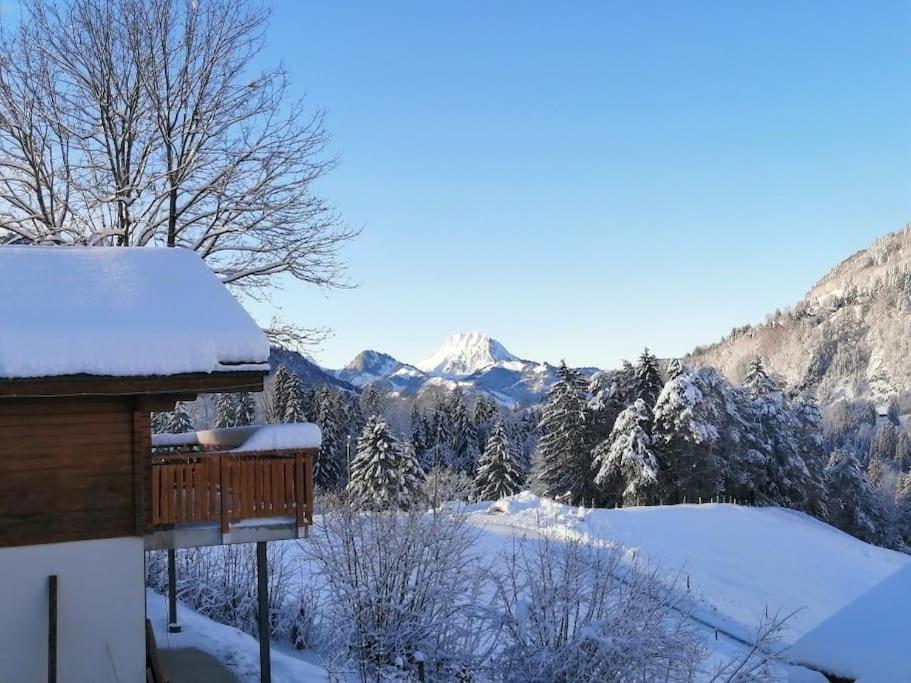 Confortable Chalet Avec Magnifique Vue En Gruyere. Charmey Εξωτερικό φωτογραφία