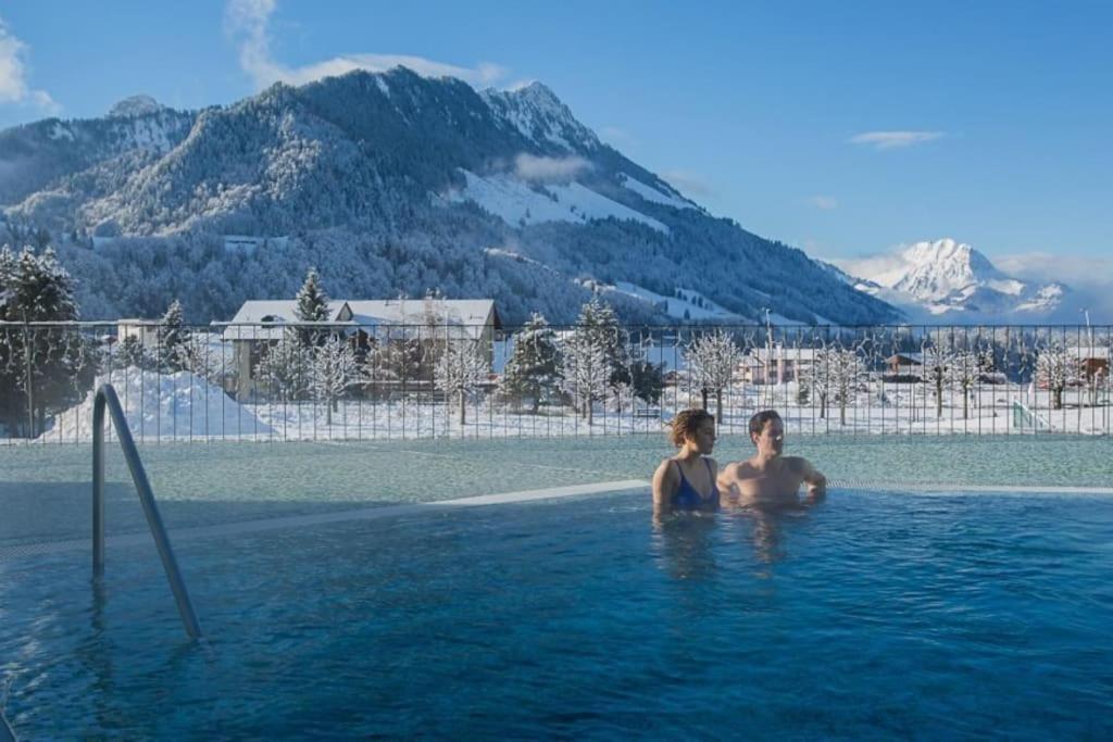 Confortable Chalet Avec Magnifique Vue En Gruyere. Charmey Εξωτερικό φωτογραφία